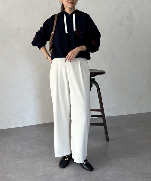 Chez toi（シェトワ）の「ポケットタックスラックスパンツ（その他パンツ・レディース・ブラック/アイボリー/ベージュ・FREE）」の12枚目の写真