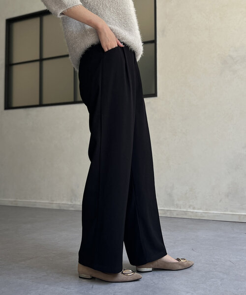 Chez toi（シェトワ）の「ポケットタックスラックスパンツ（その他パンツ・レディース・ブラック/アイボリー/ベージュ・FREE）」の16枚目の写真