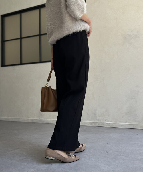 Chez toi（シェトワ）の「ポケットタックスラックスパンツ（その他パンツ・レディース・ブラック/アイボリー/ベージュ・FREE）」の17枚目の写真