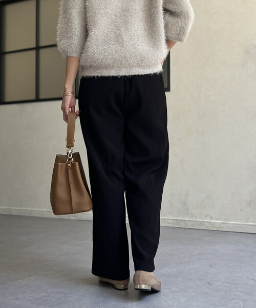 Chez toi（シェトワ）の「ポケットタックスラックスパンツ（その他パンツ・レディース・ブラック/アイボリー/ベージュ・FREE）」の19枚目の写真