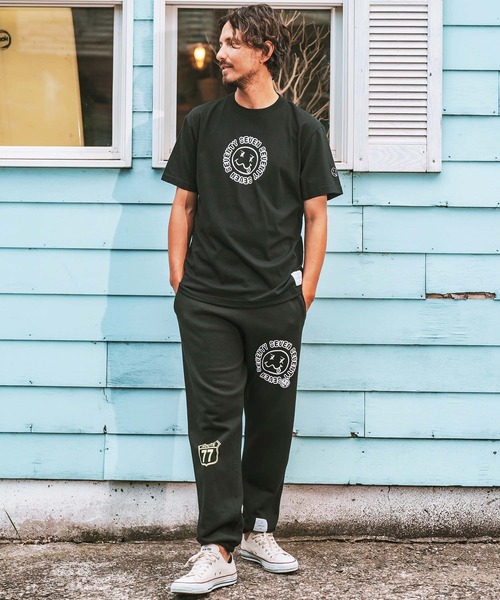 seventy seven(セブンティセブン)の「mt9203- middle onz S-S t-shirts (sunsmile) Tシャツ(Tシャツ/カットソー・メンズ・ブラック/グリーン系その他/ホワイト・S/M/L/XL)」の11枚目の写真