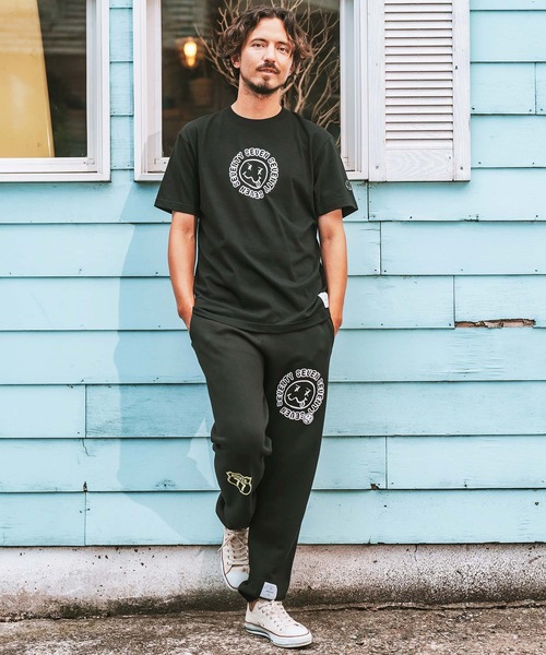 seventy seven(セブンティセブン)の「mt9203- middle onz S-S t-shirts (sunsmile) Tシャツ(Tシャツ/カットソー・メンズ・ブラック/グリーン系その他/ホワイト・S/M/L/XL)」の13枚目の写真