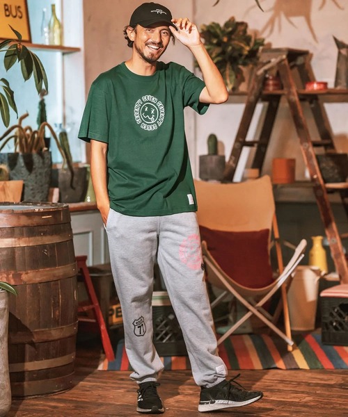seventy seven(セブンティセブン)の「mt9203- middle onz S-S t-shirts (sunsmile) Tシャツ(Tシャツ/カットソー・メンズ・ブラック/グリーン系その他/ホワイト・S/M/L/XL)」の17枚目の写真