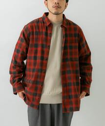 オンブレチェックロングスリーブシャツ