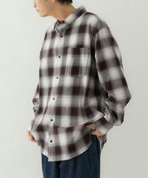EKAL | オンブレチェックロングスリーブシャツ(シャツ/ブラウス)