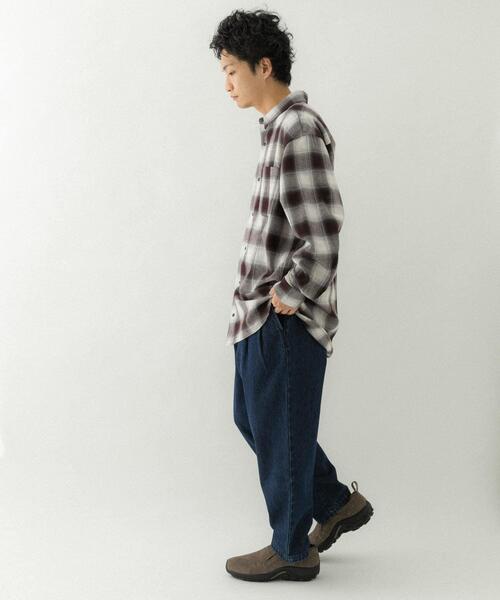 EKAL（エカル）の「オンブレチェックロングスリーブシャツ（シャツ/ブラウス・メンズ・ブラック/レッド・MEDIUM/LARGE）」の10枚目の写真