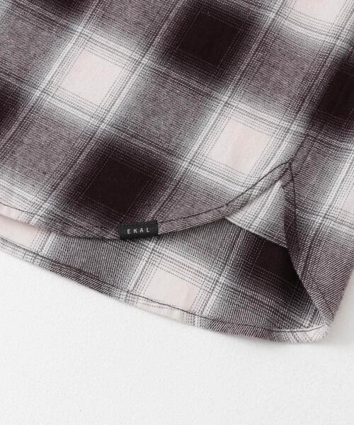 EKAL（エカル）の「オンブレチェックロングスリーブシャツ（シャツ/ブラウス・メンズ・ブラック/レッド・MEDIUM/LARGE）」の17枚目の写真