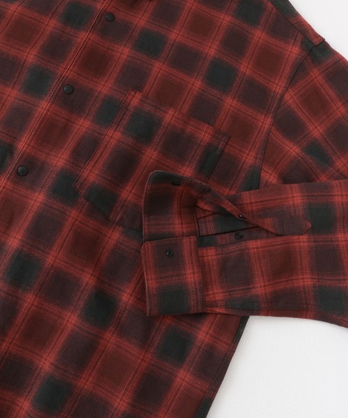 X large オンブレチェックシャツ ブラウン X large オンブレチェックシャツ ブラウン