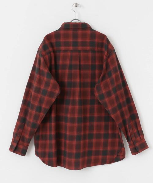 EKAL（エカル）の「オンブレチェックロングスリーブシャツ（シャツ/ブラウス・メンズ・ブラック/レッド・MEDIUM/LARGE）」の22枚目の写真