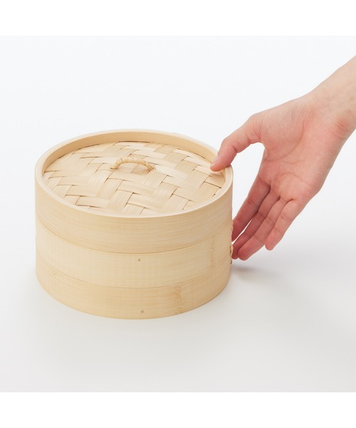 無印良品（ムジルシリョウヒン）の「竹材　蒸篭（せいろ）／本体　深型　小　約直径１８×高さ８ｃｍ（鍋/フライパン・メンズ・その他・FREE）」の2枚目の写真