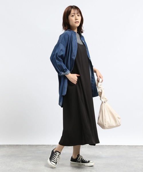 GLOBAL WORK Smile Seed Store（グローバルワーク スマイルシードストア）の「デニムオーバーサイズシャツ/131024（シャツ/ブラウス・レディース・ブルー/ネイビー・MEDIUM/SMALL/X-LARGE/LARGE）」の14枚目の写真