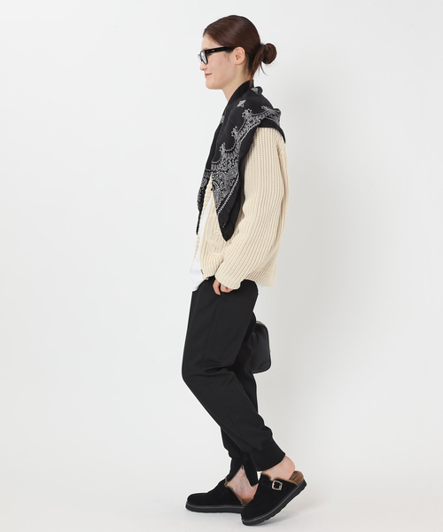 destin（デスティン）の「【destin/デスティン】バンダナ（バンダナ/スカーフ・レディース・ブラック/チャコールグレー/ライトグレー・FREE）」の6枚目の写真