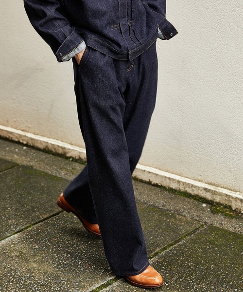 PORT BY ARK（ポートバイアーク）の「PORT BY ARK / ポートバイアーク：Seamless Denim Pants：PO16-P001[COR]（デニムパンツ・メンズ・インディゴブルー・1/2）」の3枚目の写真