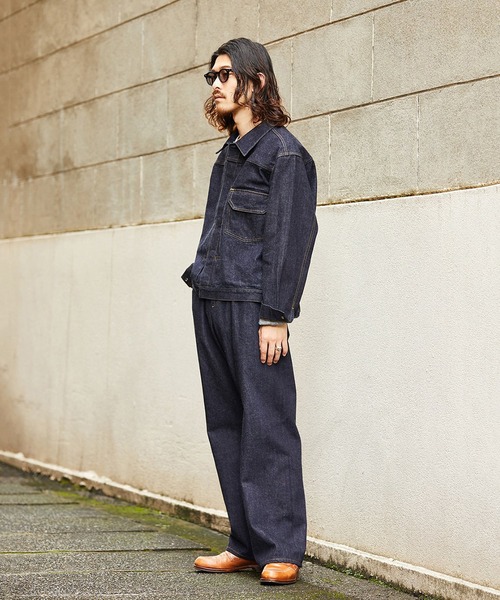 PORT BY ARK（ポートバイアーク）の「PORT BY ARK / ポートバイアーク：Seamless Denim Pants：PO16-P001[COR]（デニムパンツ・メンズ・インディゴブルー・1/2）」の4枚目の写真