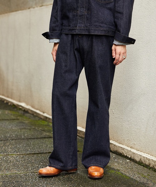 PORT BY ARK（ポートバイアーク）の「PORT BY ARK / ポートバイアーク：Seamless Denim Pants：PO16-P001[COR]（デニムパンツ・メンズ・インディゴブルー・1/2）」の16枚目の写真