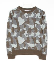 <ginger and sprout>CAMOUFLAGE KNIT P/O