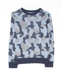 ＜ginger and sprout＞CAMOUFLAGE KNIT P/O