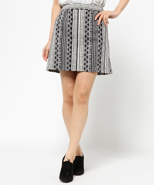 Chico（チコ）の「【who's who Chico】幾何学ボックススカート（スカート・レディース・ネイビー/レッド/ブラック・FREE）」の3枚目の写真