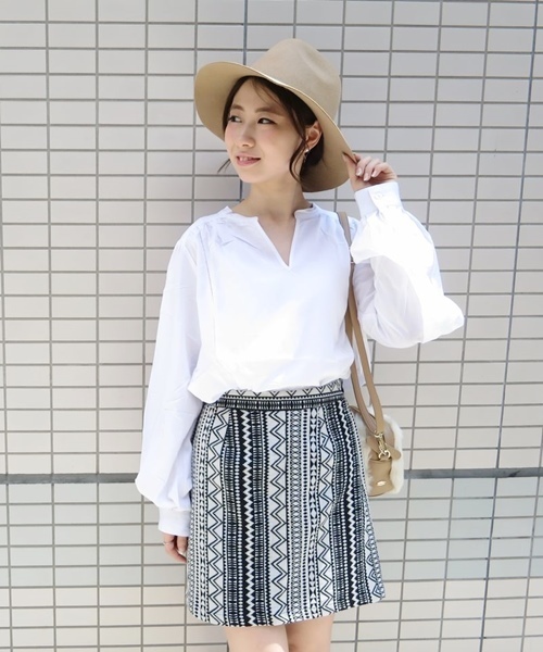 Chico（チコ）の「【who's who Chico】幾何学ボックススカート（スカート・レディース・ネイビー/レッド/ブラック・FREE）」の21枚目の写真