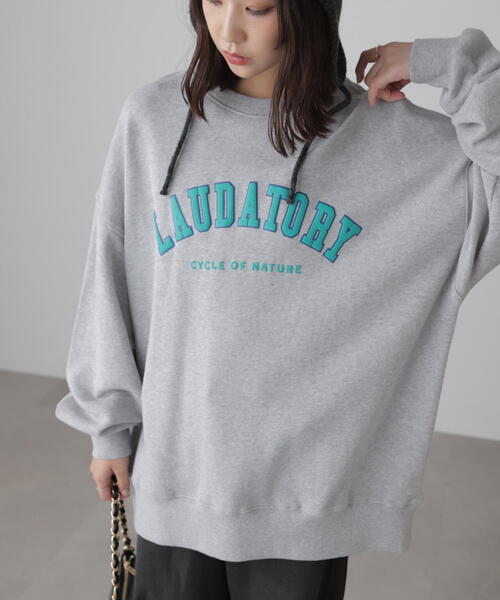 FREE'S MART（フリーズマート）の「◆カレッジロゴスウェット（スウェット・レディース・ネイビー/ホワイト/グリーン/グレー・FREE）」の2枚目の写真