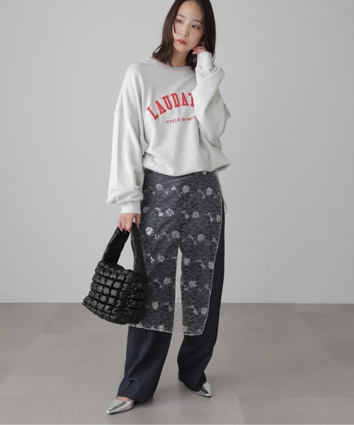 FREE'S MART（フリーズマート）の「◆カレッジロゴスウェット（スウェット・レディース・ネイビー/ホワイト/グリーン/グレー・FREE）」の14枚目の写真