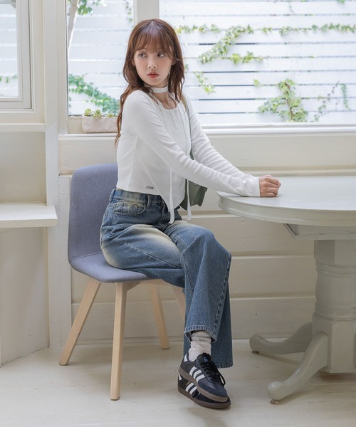 3.3 Field Trip （3.3フィールドトリップ）の「3.3 Field Trip／マフラーツキボタンロングスリーブ（Tシャツ/カットソー・レディース・グレー/ホワイト/チャコール・FREE）」の14枚目の写真