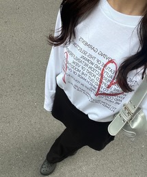 韓国っぽハートロンT／長袖Tシャツ