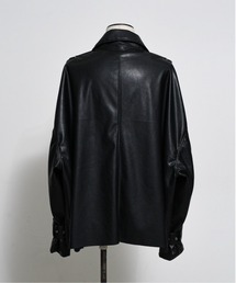レフレム REFLEM PUレザージャケット 黒 REFLEM レフレム PU レザー ライダース ジャケット ボア裏地