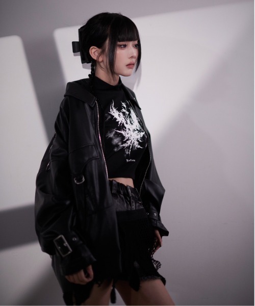 REFLEM（レフレム）の「『REFLEM/レフレム』PUレザーシャツ