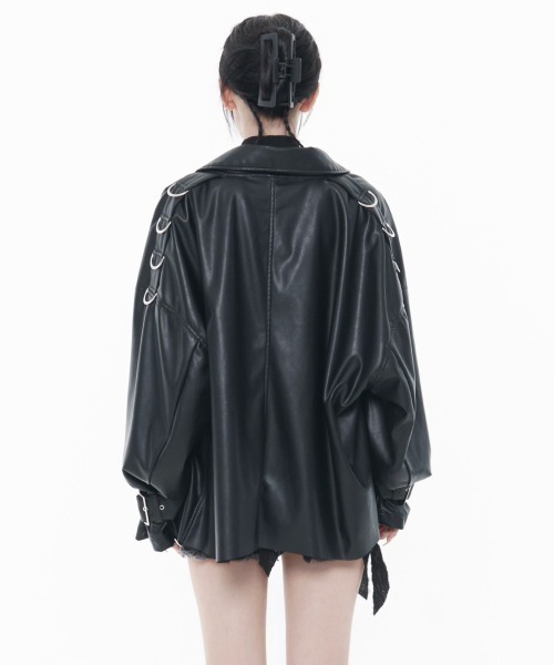 REFLEM/レフレム』PUレザーシャツブルゾン REFLEM（レフレム）の「『REFLEM/レフレム』PUレザーシャツ