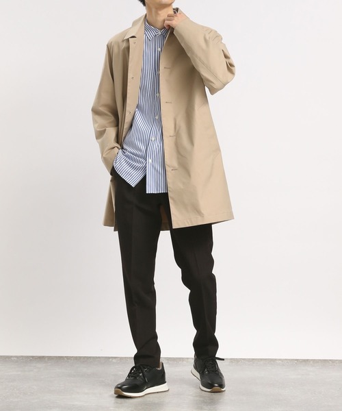 GLOBAL WORK Smile Seed Store（グローバルワーク スマイルシードストア）の「ショートステンカラーコート/175896（ステンカラーコート・メンズ・ネイビー/ベージュ・LARGE/MEDIUM/SMALL）」の3枚目の写真