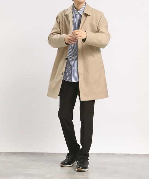 GLOBAL WORK Smile Seed Store（グローバルワーク スマイルシードストア）の「ショートステンカラーコート/175896（ステンカラーコート・メンズ・ネイビー/ベージュ・LARGE/MEDIUM/SMALL）」の4枚目の写真