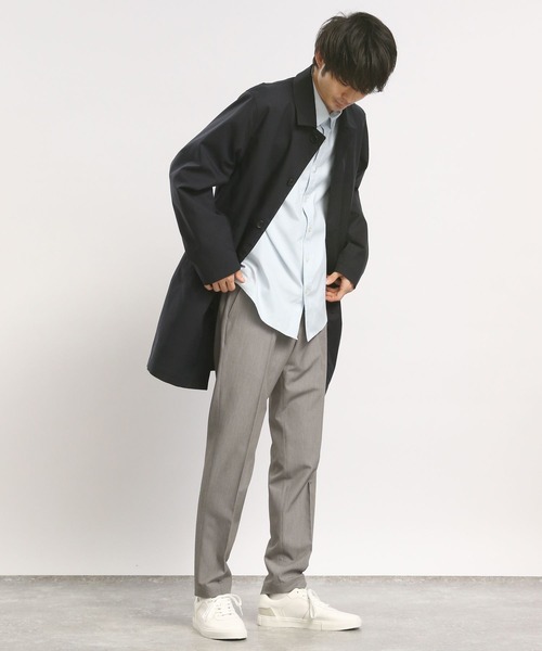 GLOBAL WORK Smile Seed Store（グローバルワーク スマイルシードストア）の「ショートステンカラーコート/175896（ステンカラーコート・メンズ・ネイビー/ベージュ・LARGE/MEDIUM/SMALL）」の11枚目の写真