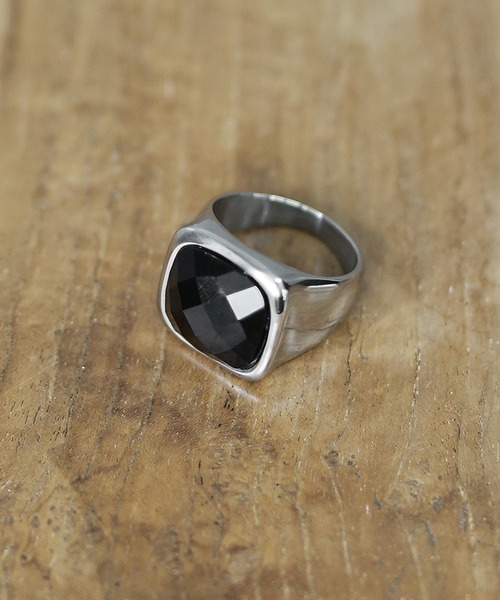 MinoriTY select】オニキスリング メンズ ウィメンズ アクセサリー