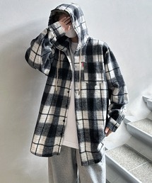 EFFECTION（エフェクション）の「【FVLMEN】ombre hood check longsleeve shirt/オンブレ フード チェック ロングスリーブ シャツ（シャツ/ブラウス）」