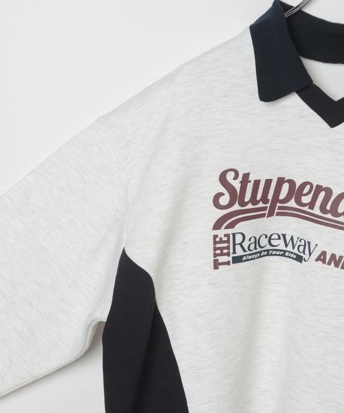 PBLIM（ページボーイリム）の「PBLIM/ライトスウェットゲームシャツ（スウェット・レディース・ネイビー/ブラウン・FREE）」の12枚目の写真