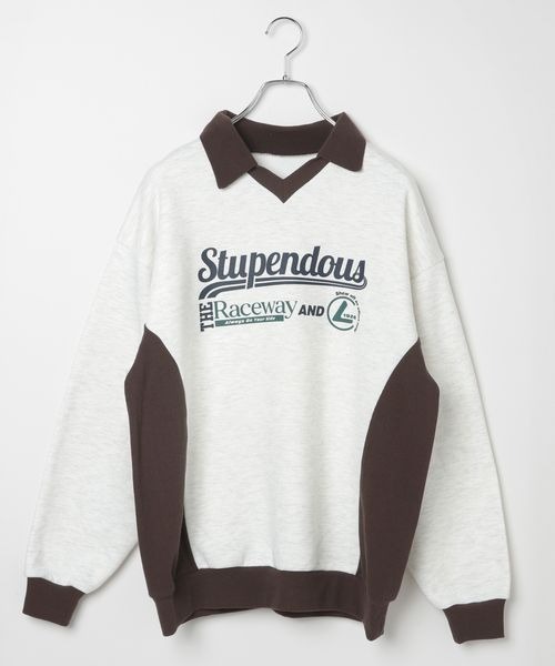 PBLIM（ページボーイリム）の「PBLIM/ライトスウェットゲームシャツ（スウェット・レディース・ネイビー/ブラウン・FREE）」の20枚目の写真