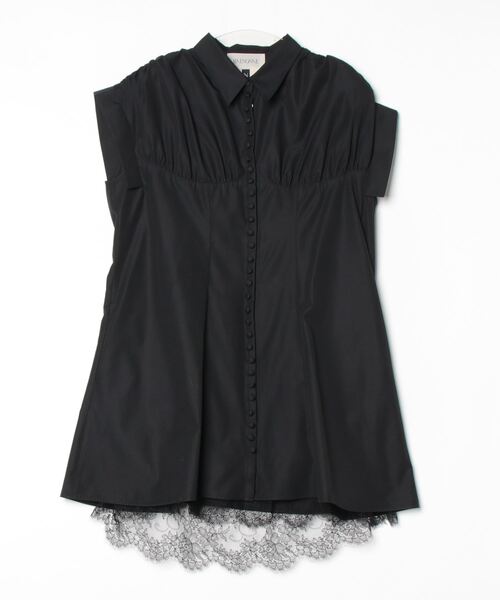 HAENGNAE（ヘンネ）の「CHIKUWABU SHOULDER LACE MINI DRESS