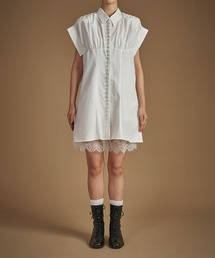 HAENGNAE（ヘンネ）の「CHIKUWABU SHOULDER LACE MINI DRESS（ドレス