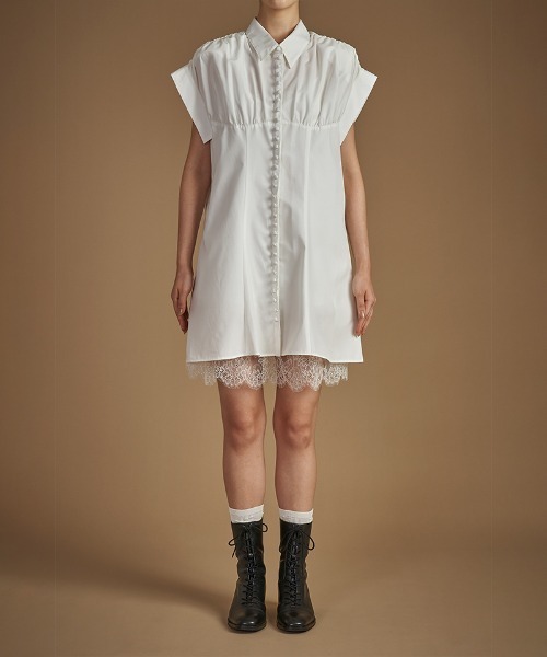 ワンピース HAENGNAE CHIKUWABU SHOULDER LACE DRESS HAENGNAE（ヘンネ）の「CHIKUWABU SHOULDER LACE MINI DRESS