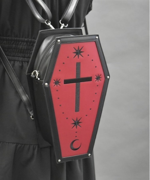 axes femme POETIQUE（アクシーズファムポエティック）の「コフィン型３ｗａｙバッグ（ショルダーバッグ・レディース・ホワイト/ブラック/ワイン・FREE）」の3枚目の写真