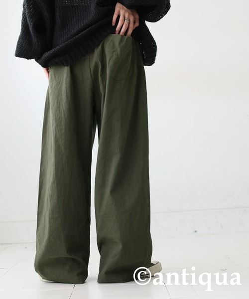 7/25迄出品　コットンリネン　裾ボタン　パンツ　サイズ２ DONOBAN パンツ 裾ボタン2WAYパンツ レディース : ZOZOTOWN