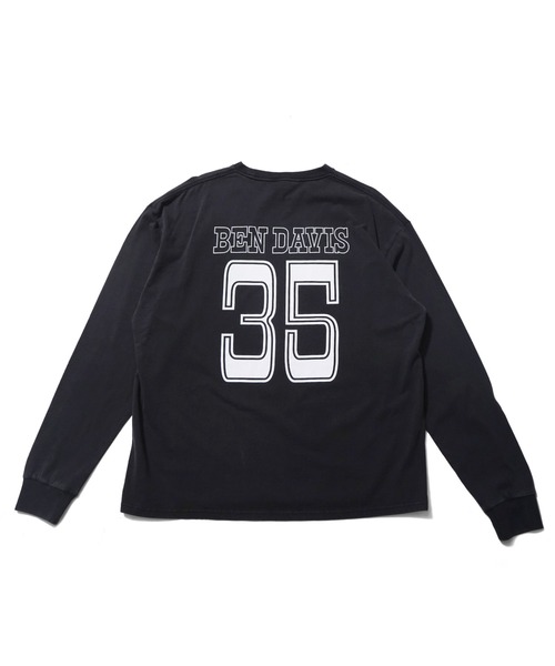 BEN DAVIS（ベンデイビス）の「《BEN DAVIS PROJECT LINE》PRINT LONG T-SHIRTS（Tシャツ/カットソー・メンズ・ホワイト/ブラック/オリーブ・MEDIUM/LARGE/X-LARGE）」の4枚目の写真