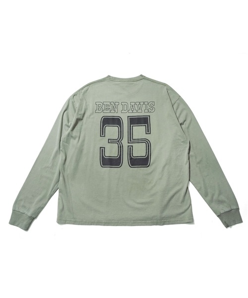 BEN DAVIS（ベンデイビス）の「《BEN DAVIS PROJECT LINE》PRINT LONG T-SHIRTS（Tシャツ/カットソー・メンズ・ホワイト/ブラック/オリーブ・MEDIUM/LARGE/X-LARGE）」の5枚目の写真