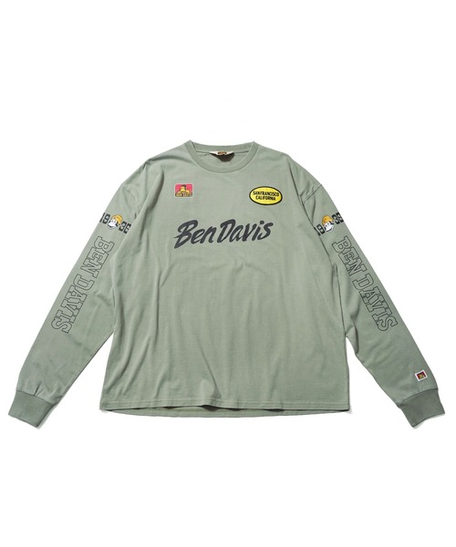 BEN DAVIS（ベンデイビス）の「《BEN DAVIS PROJECT LINE》PRINT LONG T-SHIRTS（Tシャツ/カットソー・メンズ・ホワイト/ブラック/オリーブ・MEDIUM/LARGE/X-LARGE）」の11枚目の写真