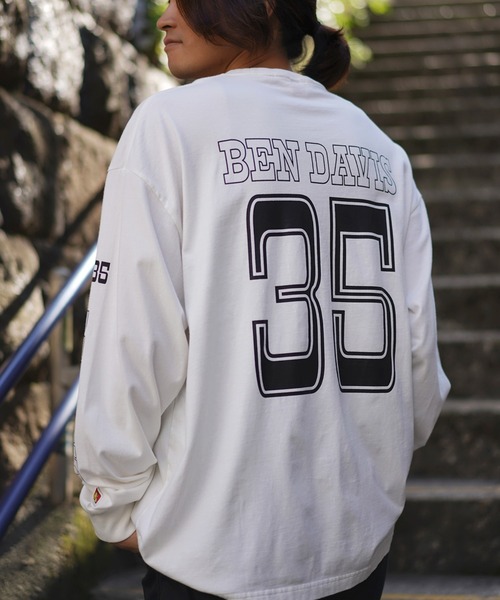 BEN DAVIS（ベンデイビス）の「《BEN DAVIS PROJECT LINE》PRINT LONG T-SHIRTS（Tシャツ/カットソー・メンズ・ホワイト/ブラック/オリーブ・MEDIUM/LARGE/X-LARGE）」の12枚目の写真