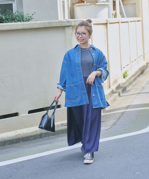 studio CLIP（スタディオクリップ）の「【CLIP BY STAFF/MINAKO企画】ボトルネックドッキングニットワンピース（ワンピース・レディース・その他1/チャコール/ブラック/カーキ・FREE）」の3枚目の写真