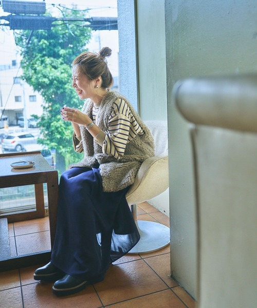 studio CLIP（スタディオクリップ）の「【CLIP BY STAFF/MINAKO企画】ボトルネックドッキングニットワンピース（ワンピース・レディース・その他1/チャコール/ブラック/カーキ・FREE）」の8枚目の写真