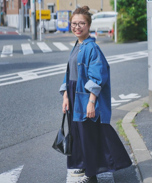 studio CLIP（スタディオクリップ）の「【CLIP BY STAFF/MINAKO企画】ボトルネックドッキングニットワンピース（ワンピース・レディース・その他1/チャコール/ブラック/カーキ・FREE）」の14枚目の写真