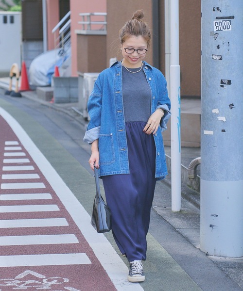 studio CLIP（スタディオクリップ）の「【CLIP BY STAFF/MINAKO企画】ボトルネックドッキングニットワンピース（ワンピース・レディース・その他1/チャコール/ブラック/カーキ・FREE）」の18枚目の写真